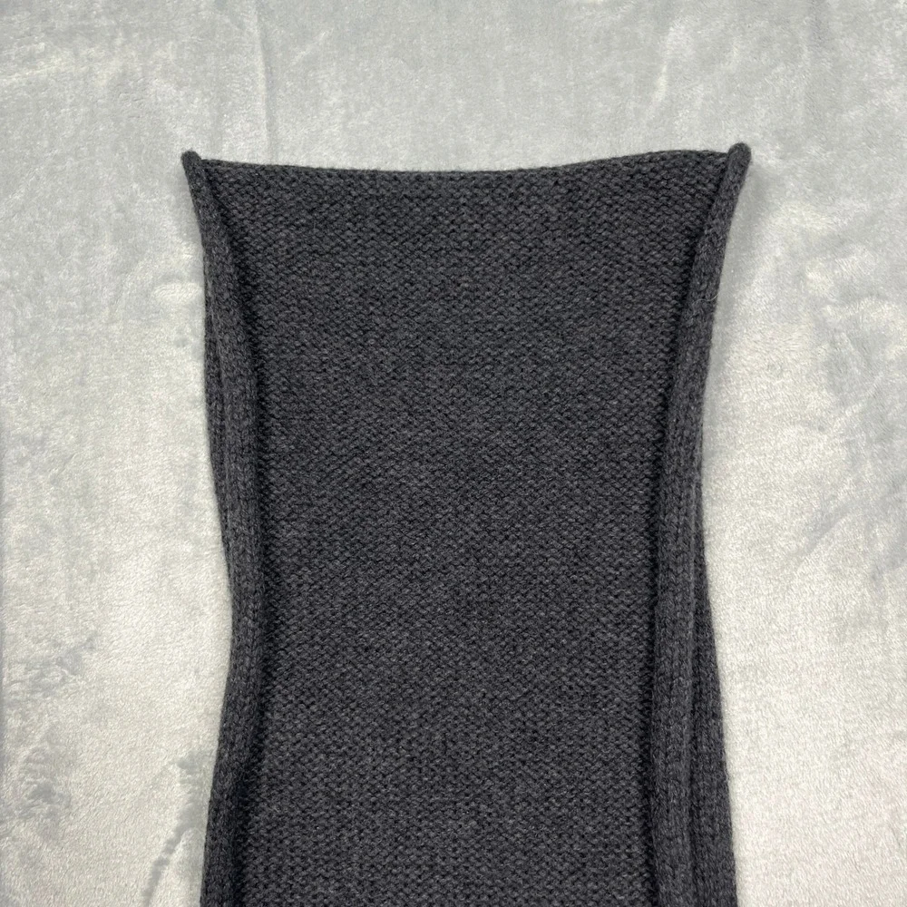 Vintage Y2K Gap Scarf Gray Lambswool Fair Isle Snowflake Knit Winter Accessory